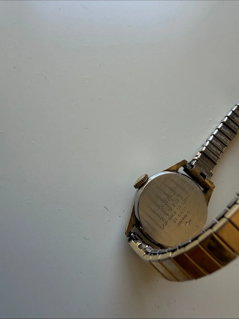 Seiko Two-Tone Gold and Silver Expandable Bracelet Watch